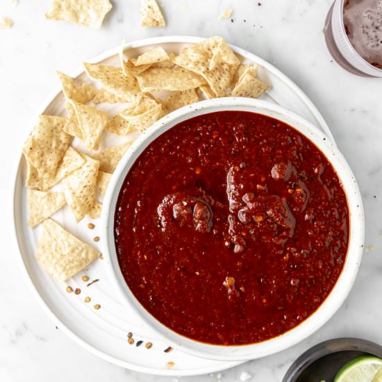 spicy dried chile salsa - Recipe photo by withspice