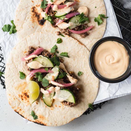 Korean Beef Tacos - Recipe photo by foodiegirlchicago