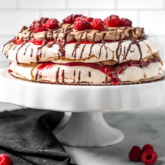 Chocolate Raspberry Torte - Recipe photo by SugarSpicesLife