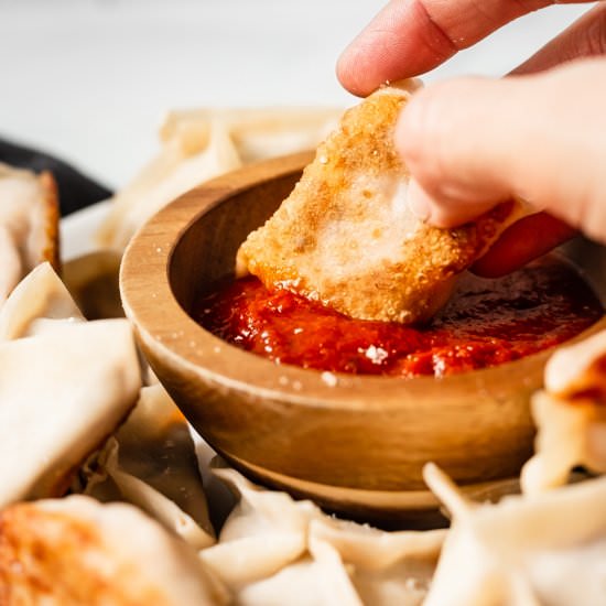 Lasagna Style Potstickers - Recipe photo by SugarSpicesLife
