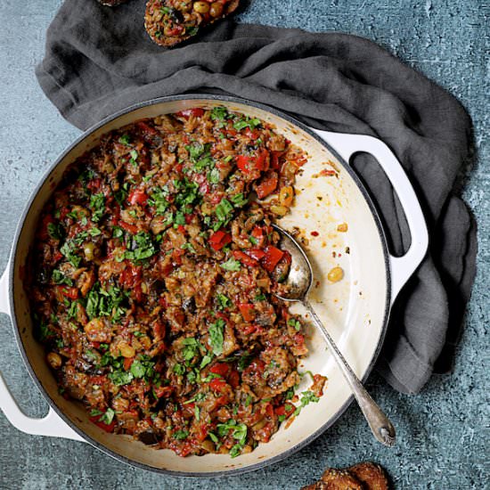 Moroccan-Spiced Caponata - Recipe photo by fromachefskitchen