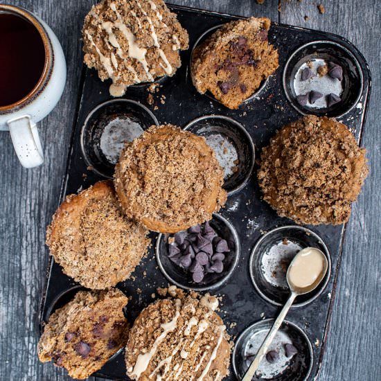 Espresso rye chocolate chip muffins - Recipe photo by cherryonmysundae