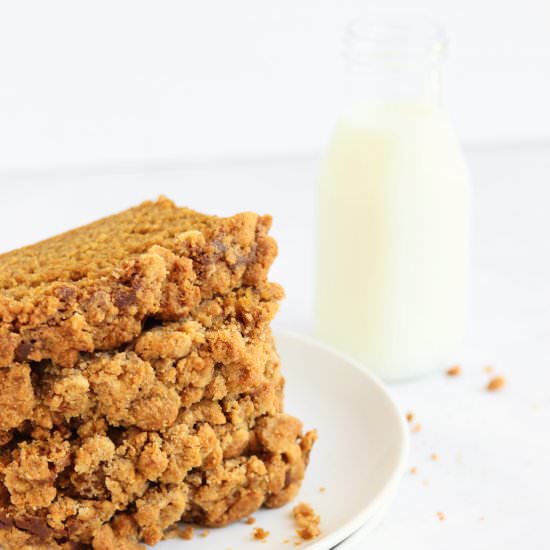 Pumpkin Streusel Bread - Recipe photo by KathleensCravings