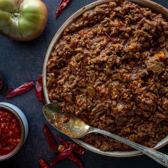 Texas Red Chili - Recipe photo by Aredspatula