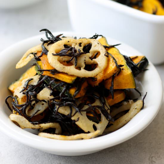 Lotus root and Kabocha salad - Recipe photo by chefjacooks