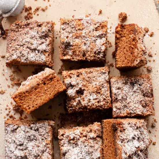 Healthy Pumpkin Coffee Cake - Recipe photo by erinliveswhole