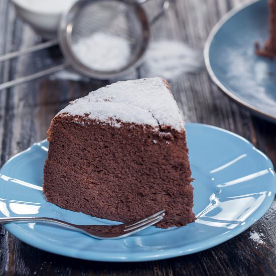 Chocolate Japanese Cheesecake - Recipe photo by Home Cooking Adventure