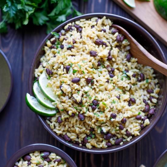 5-Minute Easy Rice and Beans - Recipe photo by Two Healthy Kitchens