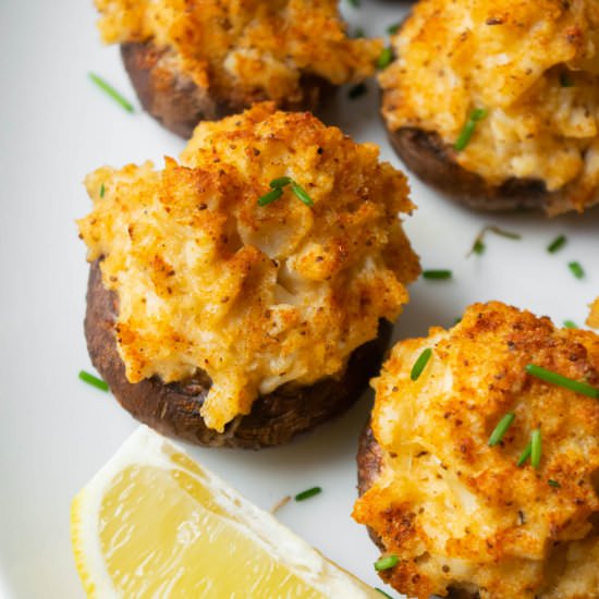 Crab Imperial Stuffed Mushrooms - Recipe photo by JawnsICooked