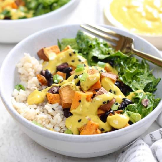 Sweet Potato Black Bean Mango Bowls - Recipe photo by Hummusapien