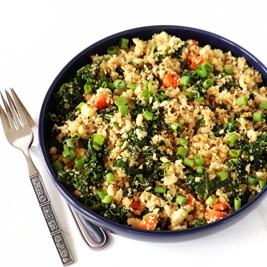 Kale Cauliflower Rice Stir-Fry - Recipe photo by Spiritedmorgan