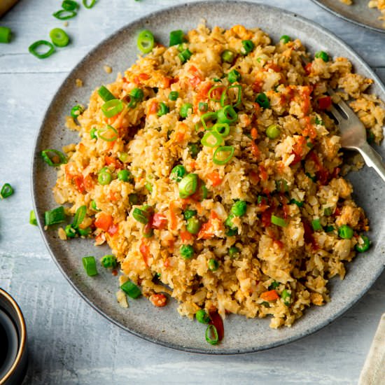 Cauliflower Fried Rice - Recipe photo by KitchenSanctuary