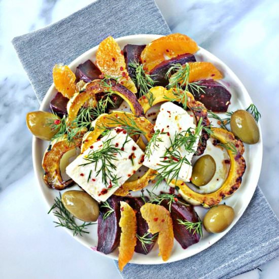 Delicata Squash, Beets & Feta Salad - Recipe photo by mangotomato