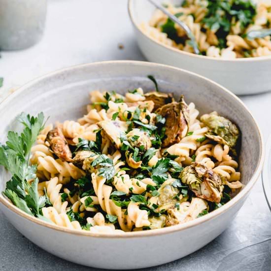 Roasted Brussels Sprouts Pasta - Recipe photo by The Green Creator