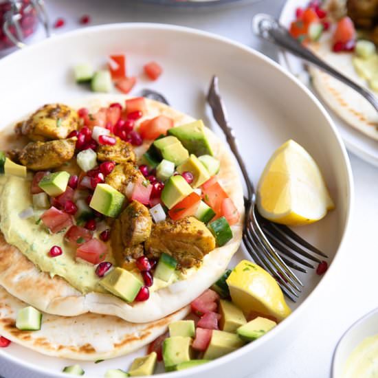 Tandoori Chicken Gyros - Recipe photo by theforkedspoon