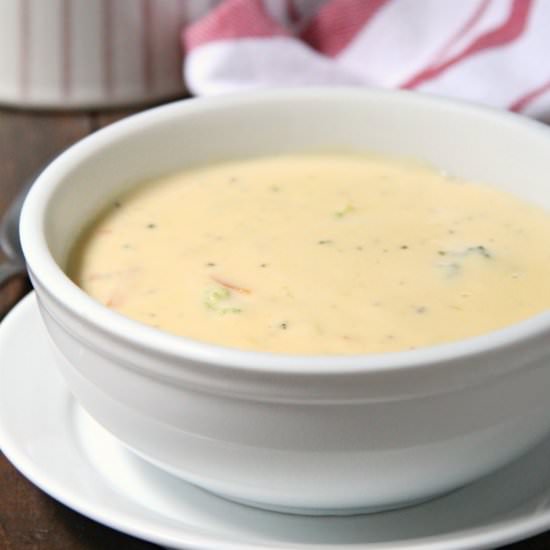 Broccoli Cheddar Soup - Recipe photo by snappygourmet