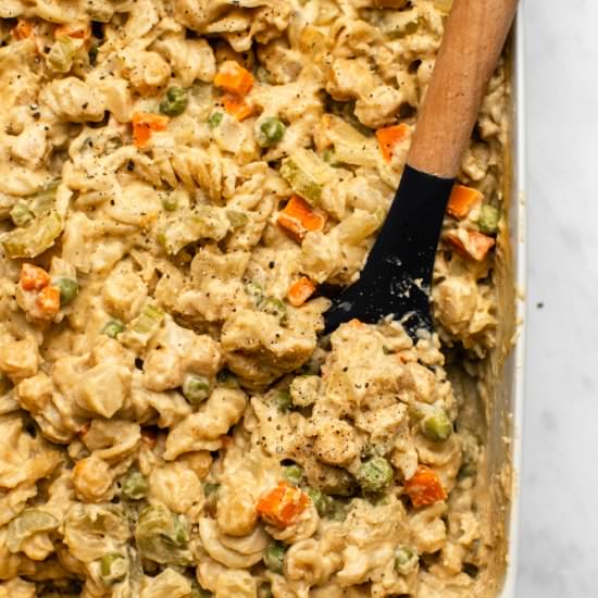 No-Boil Chickpea Noodle Casserole - Recipe photo by from my bowl