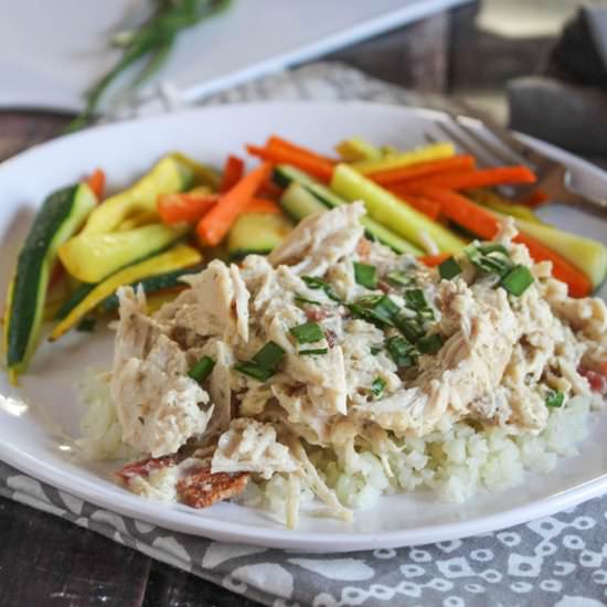 Healthier Crack Chicken slow cooker - Recipe photo by Simple and Savory