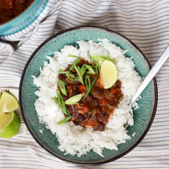 Easy Black Beans and Rice - Recipe photo by FunnyLoveLindsay