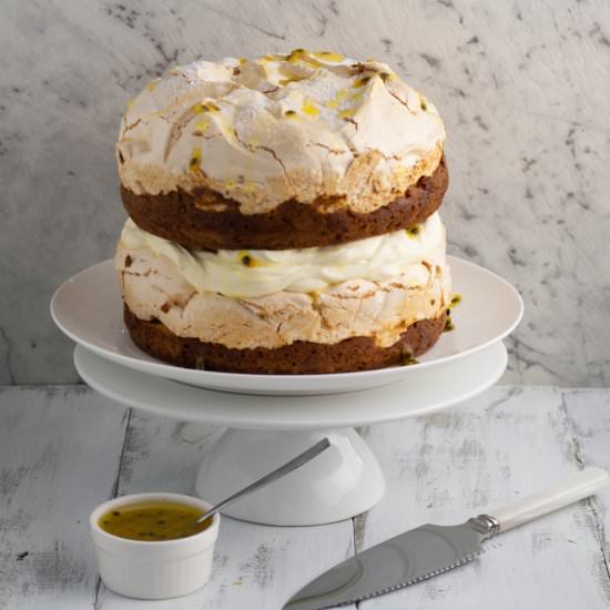 Passionfruit Meringue Cake - Recipe photo by icingonthesteak