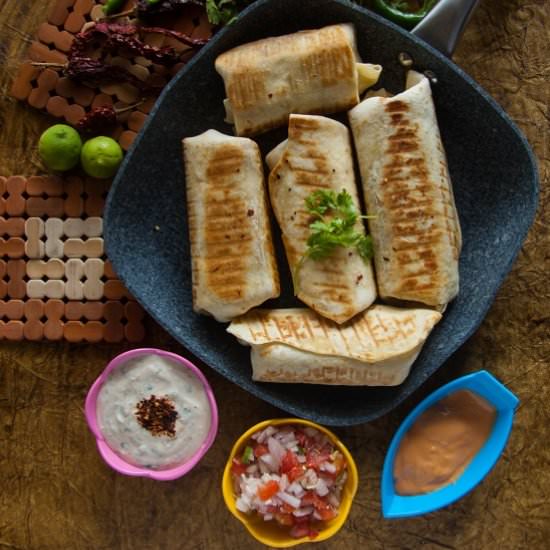 Indian Style Vegetarian Burrito - Recipe photo by Puja
