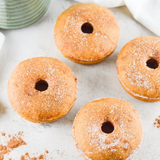 Gluten-Free Baked Pumpkin Doughnuts - Recipe photo by itsnotcomplicatedrecipes