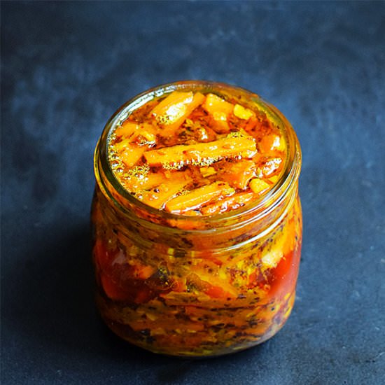 Carrot-Garlic Pickle - Recipe photo by My Annoying Opinions