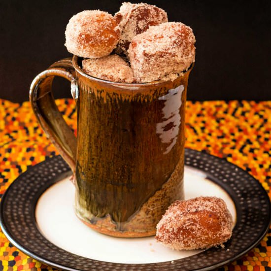 Pumpkin Spice Donut Holes - Recipe photo by onlinepastrychef
