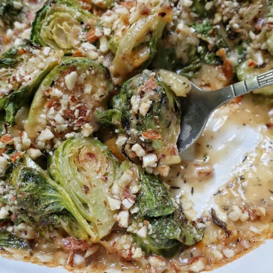 brussels sprouts casserole - Recipe photo by fromthecomfortofmybowl