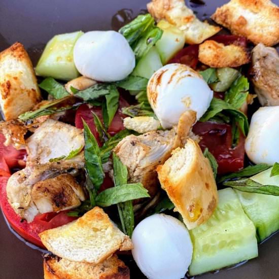 PANZANELLA SALAD WITH CHICKEN - Recipe photo by Platein28