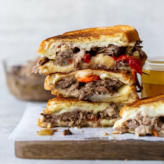 Italian Beef Grilled Cheese - Recipe photo by grandbabycakes
