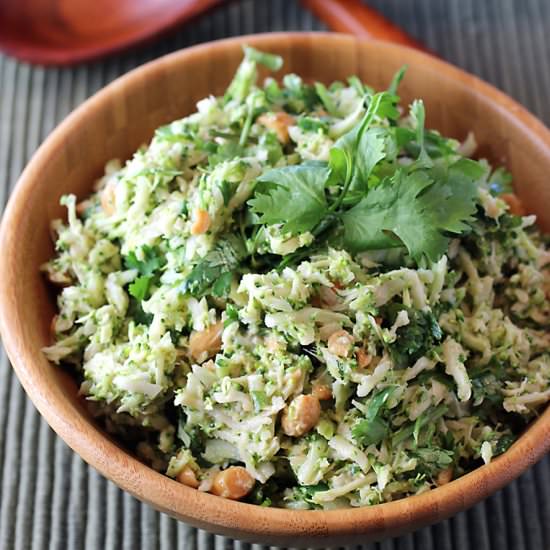 Broccoli slaw with tahini-lime - Recipe photo by Food Gal