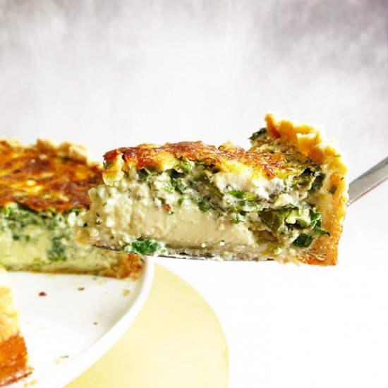 Spring Onion Quiche - Recipe photo by olivesandlamb