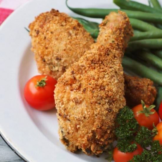 Crispy Oven Fried Chicken - Recipe photo by dishnthekitchen
