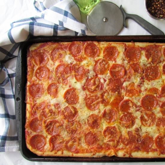 Western NY Sheet Pan Pizza - Recipe photo by fromcheftohome