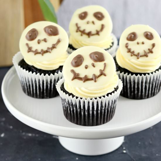Easy Jack Skellington Cupcakes - Recipe photo by SouthernInLaw