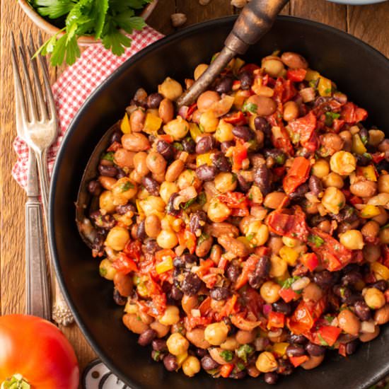 Slow Roasted Tomato Bean Salad - Recipe photo by plantedandpicked