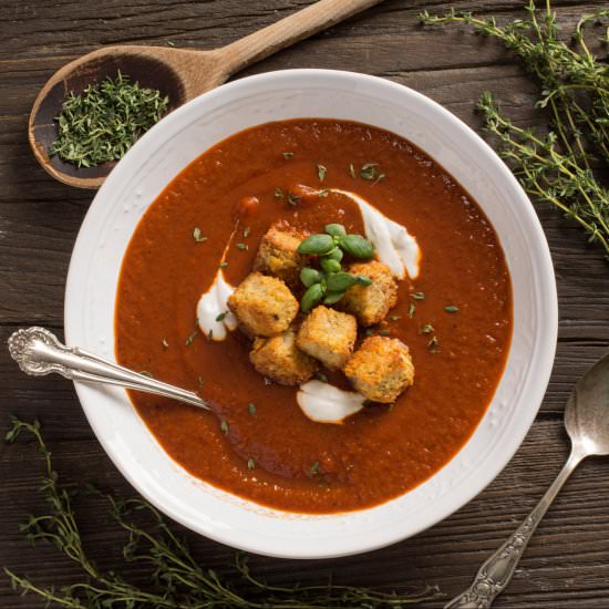 Fire Roasted Tomato Soup - Recipe photo by plantedandpicked