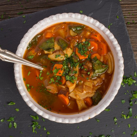 Classic Italian Minestrone Soup - Recipe photo by plantedandpicked