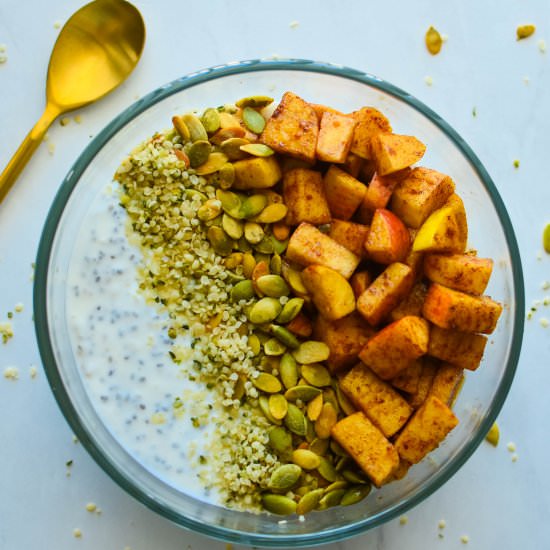 Pumpkin Spiced Apples with Coconut - Recipe photo by forksandstraws