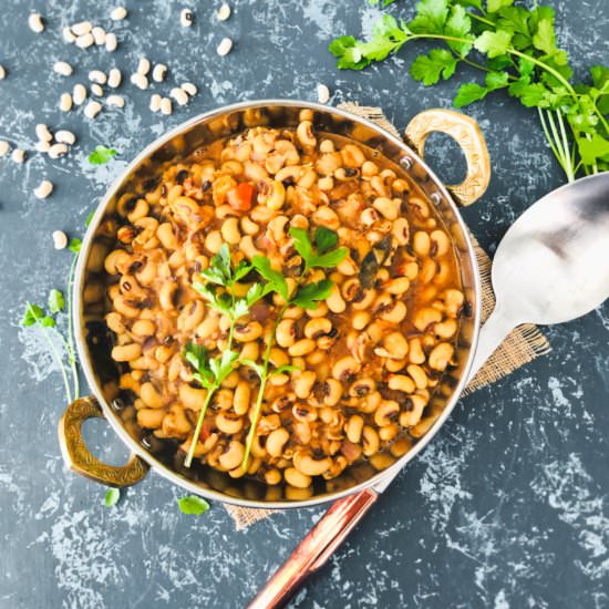 Black-eyed peas curry - Recipe photo by spicytamarind