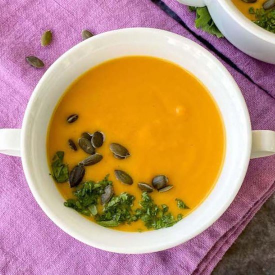 Roasted Butternut Squash Soup - Recipe photo by Italian Kitchen Confessions