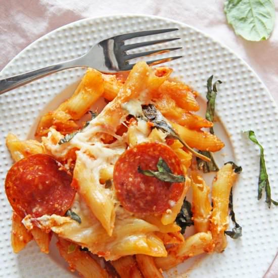 Baked Ziti in a Slow Cooker - Recipe photo by Chop Happy