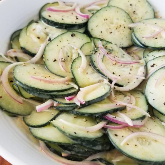 Creamy Asian Cucumber Salad - Recipe photo by amandacooksandstyles