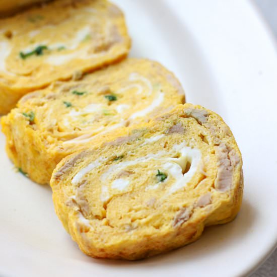 Japanese Tamagoyaki (tuna&scallion) - Recipe photo by chefjacooks