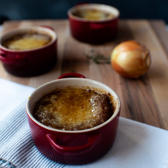 Traditional French Onion Soup - Recipe photo by Saras Tiny Kitchen