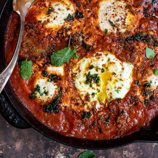 Eggs in purgatory with potatoes - Recipe photo by cherryonmysundae