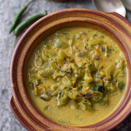 Beerakaya Palu Posina Kura - Recipe photo by Fatrainbow