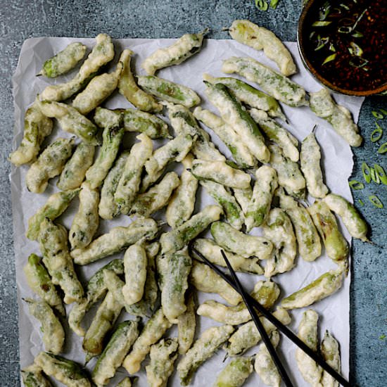 Tempura Shishito Peppers - Recipe photo by fromachefskitchen