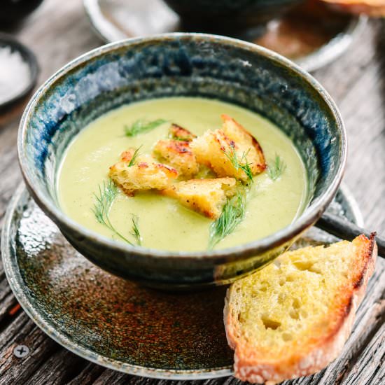 Creamy Zucchini and Potato Soup - Recipe photo by evashiva